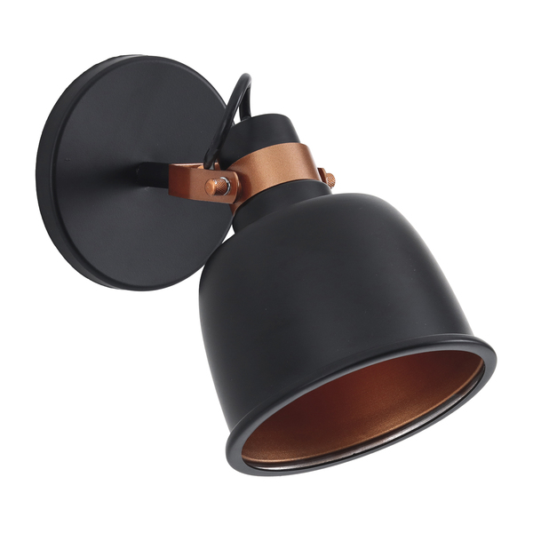 Arandela de Parede Interna IP20 Abu Inspire Preto|Laranja